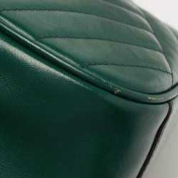 Pre Owned Tory Burch Green Leather Kira Camera Bag