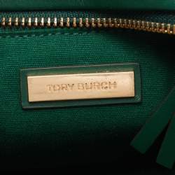 Pre Owned Tory Burch Green Leather Kira Camera Bag
