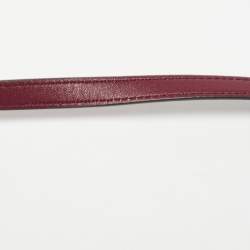 Pre Owned Tory Burch Burgundy Leather Small Fleming Shoulder Bag