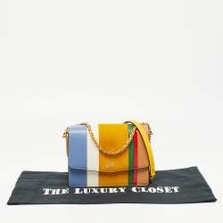 Pre Owned Tory Burch Multicolor Leather and Suede Robinson Convertible Shoulder Bag