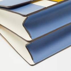 Pre Owned Tory Burch Multicolor Leather and Suede Robinson Convertible Shoulder Bag