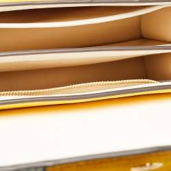 Pre Owned Tory Burch Multicolor Leather and Suede Robinson Convertible Shoulder Bag