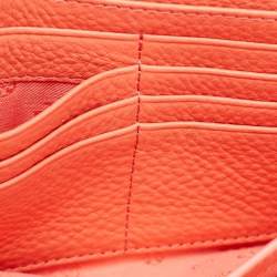 Pre Owned Tory Burch Orange Leather Marion Flap Crossbody Bag