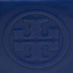 Pre Owned Tory Burch Blue Leather Reva Chain Clutch