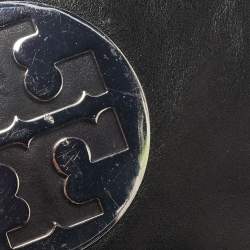 Pre Owned Tory Burch Black Leather Reva Chain Clutch