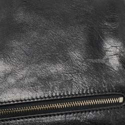 Pre Owned Tory Burch Black Leather Reva Chain Clutch