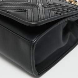 Pre Owned Tory Burch Black Leather Alexa Shoulder Bag