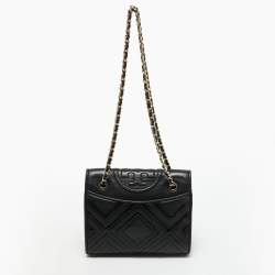 Pre Owned Tory Burch Black Leather Alexa Shoulder Bag
