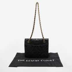 Pre Owned Tory Burch Black Leather Alexa Shoulder Bag