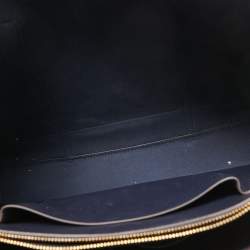 Pre Owned Tory Burch Burgundy Embroidered T Monogram Canvas and Leather Large Perry Tote