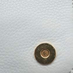 Pre Owned Tory Burch Light Blue Leather Britten Shoulder Bag