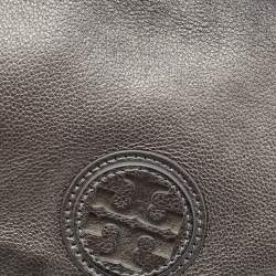 Pre Owned Tory Burch Metallic Leather Foldover Crossbody Bag