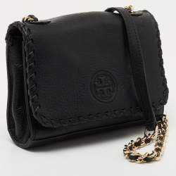 Tory Burch Black Leather Marion Crossbody Bag