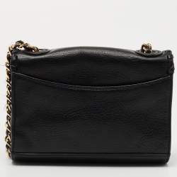 Tory Burch Black Leather Marion Crossbody Bag