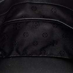 Pre Owned Tory Burch Black Leather Large York Buckle Shopper Tote