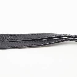 Pre Owned Tory Burch Black Leather Large York Buckle Shopper Tote