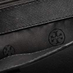 Pre Owned Tory Burch Black Leather Large York Buckle Shopper Tote