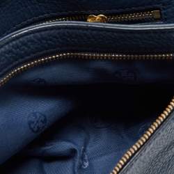 Pre Owned Tory Burch Blue Leather Reva Chain Clutch