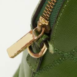 Pre Owned Tory Burch Green Wildstitch Quilted Leather Robinson Dome Satchel