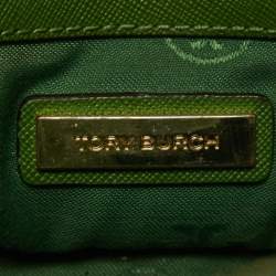 Pre Owned Tory Burch Green Wildstitch Quilted Leather Robinson Dome Satchel