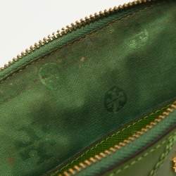 Pre Owned Tory Burch Green Wildstitch Quilted Leather Robinson Dome Satchel