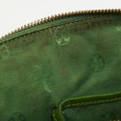 Pre Owned Tory Burch Green Wildstitch Quilted Leather Robinson Dome Satchel