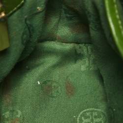 Pre Owned Tory Burch Green Wildstitch Quilted Leather Robinson Dome Satchel