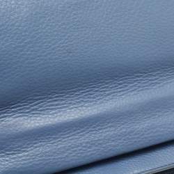 Pre Owned Tory Burch Sapphire Blue Leather Britten Shoulder Bag