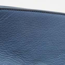 Pre Owned Tory Burch Sapphire Blue Leather Britten Shoulder Bag
