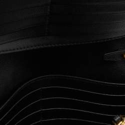 Pre Owned Tory Burch Black Quilted Leather Flap Chain Shoulder Bag