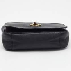 Pre Owned Tory Burch Black Leather Kira Flap Crossbody Bag