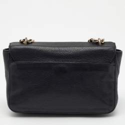 Pre Owned Tory Burch Black Leather Kira Flap Crossbody Bag