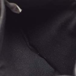 Pre Owned Tory Burch Black Chevron Leather Kira Card Holder