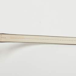 Pre Owned Tory Burch White Leather Robinson Crossbody Bag