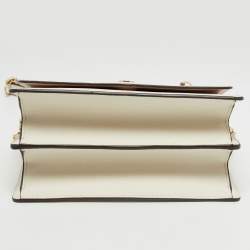 Pre Owned Tory Burch White Leather Robinson Crossbody Bag