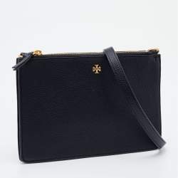 Pre Owned Tory Burch Black Leather Crossbody Bag