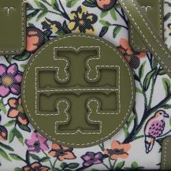 Pre Owned Tory Burch Multicolor Floral Print Canvas and Leather Ella Crossbody Bag