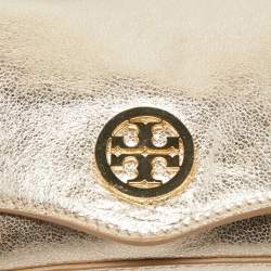 Pre Owned Tory Burch Gold Leather Chain Crossbody Bag