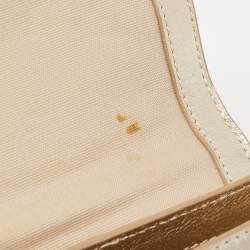 Pre Owned Tory Burch Gold Leather Chain Crossbody Bag