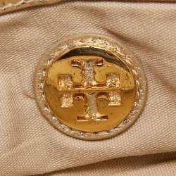 Pre Owned Tory Burch Gold Leather Chain Crossbody Bag