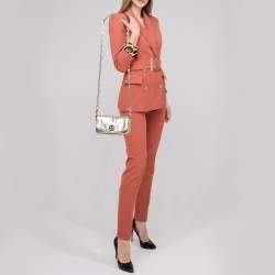 Pre Owned Tory Burch Gold Leather Chain Crossbody Bag