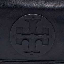 Pre Owned Tory Burch Black Leather Reva Flap Shoulder Bag
