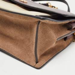 Tory Burch Multicolor Leather and Suede Mixed Material Robinson Shoulder Bag