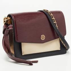 Tory Burch Multicolor Leather and Suede Mixed Material Robinson Shoulder Bag