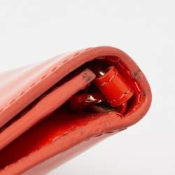 Pre Owned Tory Burch Orange Patent Leather Adalyn Crossbody Bag