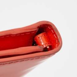 Pre Owned Tory Burch Orange Patent Leather Adalyn Crossbody Bag