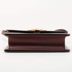 Pre Owned Tory Burch Burgundy Leather Eleanor Crossbody Bag