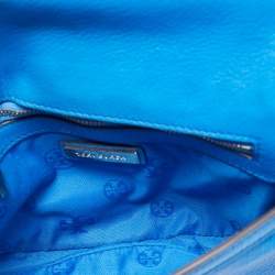 Pre Owned Tory Burch Blue Leather Jamie Crossbody Bag