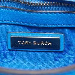 Pre Owned Tory Burch Blue Leather Jamie Crossbody Bag