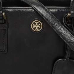 Pre Owned Tory Burch Black Leather Robinson Dome Satchel